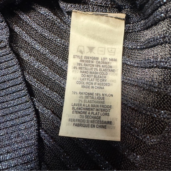 Elie Tahari Hope Ribbed Knit Navy Sparkle Sweater Size XS - Picture 10 of 10